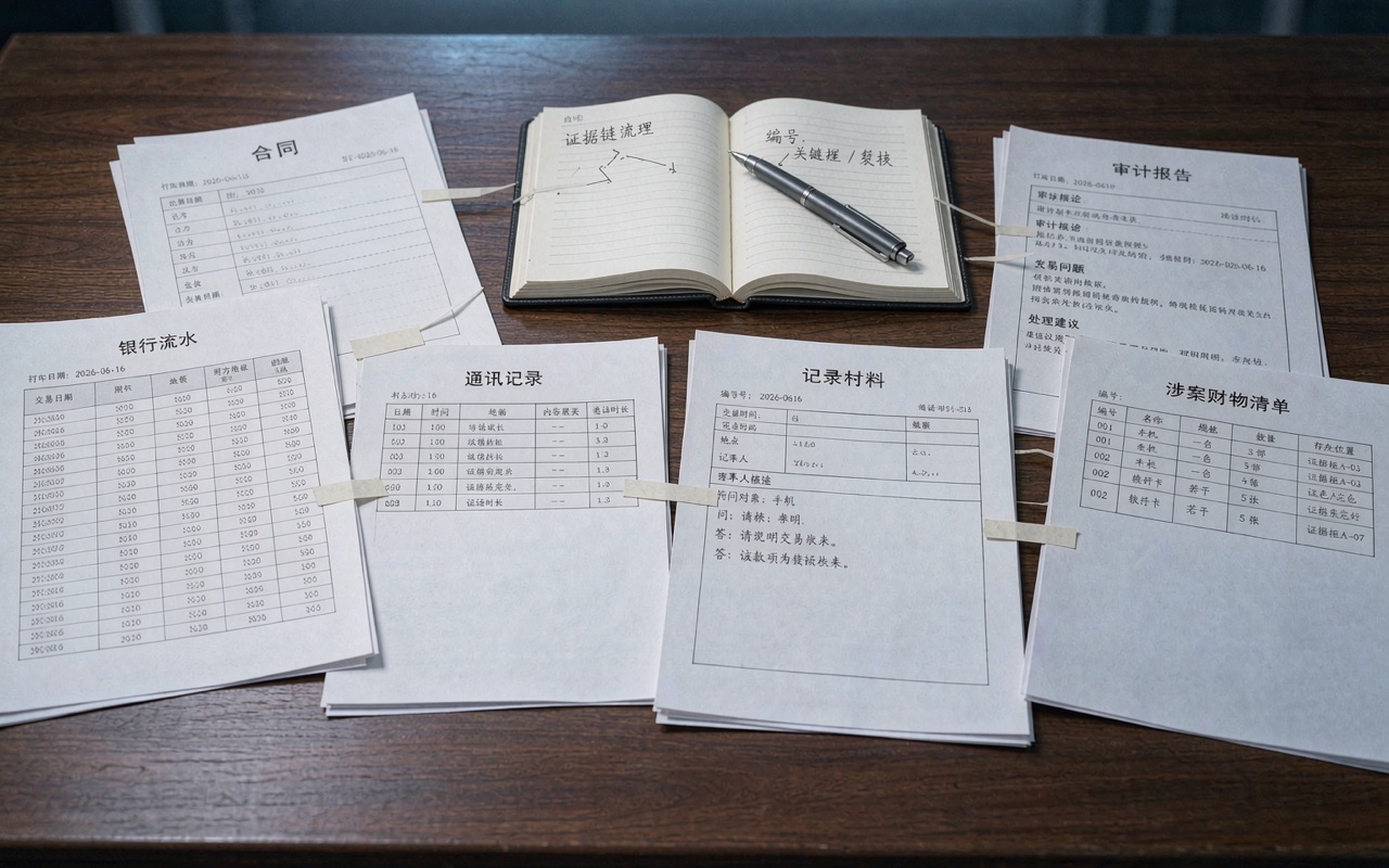 证据材料与笔录